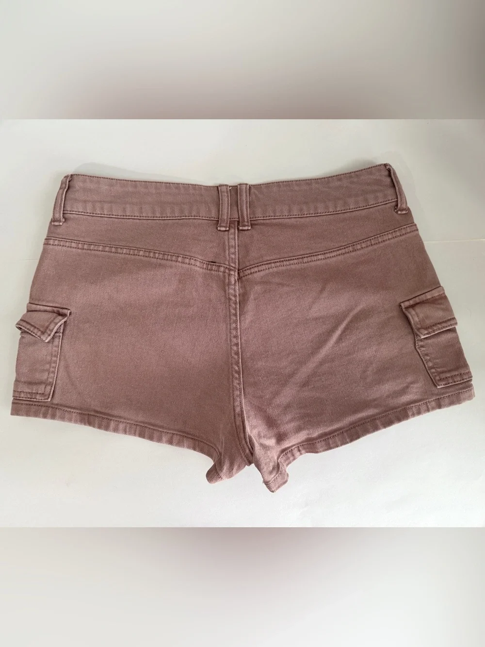 Wild Fable Cargo Denim Jean Shorts Size S Small 4 High Waisted Cotton Mauve